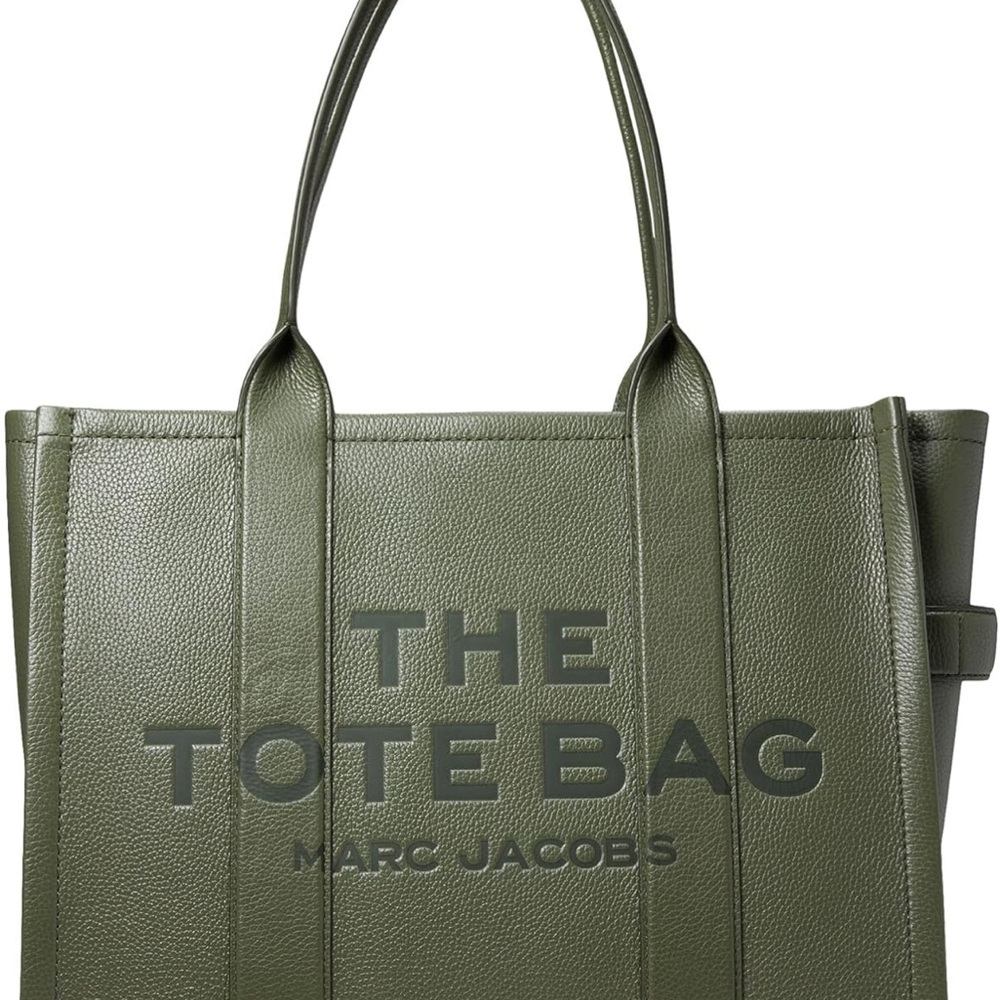 Marc Jacobs Olive Green The Tote Bag Leather Tote